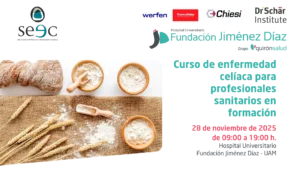 Curso de enfermedad celiaca para profesionales sanitarios en formación FJD Seec con logos